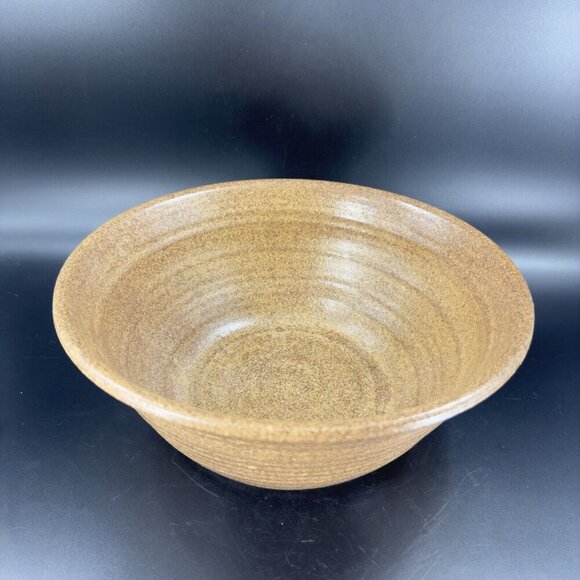 2004 Liberty Pottery Becky Large Stoneware Brown Speckled Bowl Dish Ohio Crafted - Picture 12 of 15